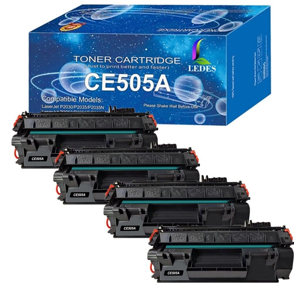 4 PK CE505A 05a Toner Cartridge For HP 05A LaserJet P2035 P2035N P2055DN P2030
