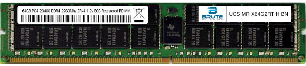 UCS-MR-X64G2RT-H - Cisco Compatible 64GB DDR4-2933Mhz 2Rx4 1.2v ECC RDIMM