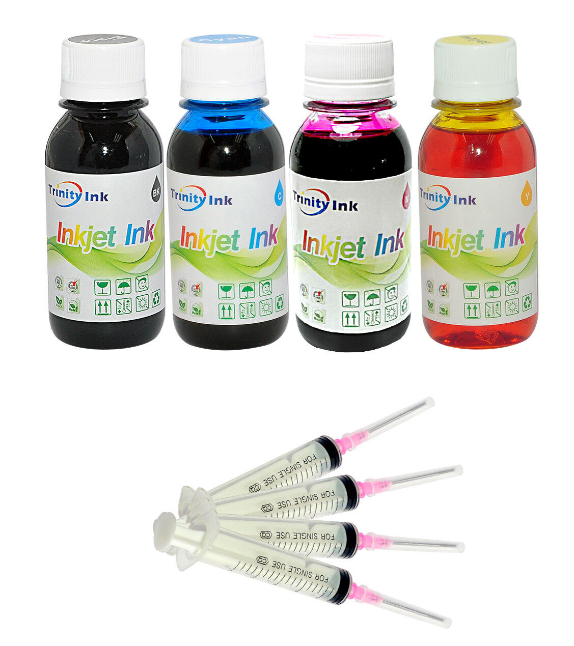4x4oz Premium Refill color ink kit for HP 82 HP 11 DesignJet 111 DesignJet 510