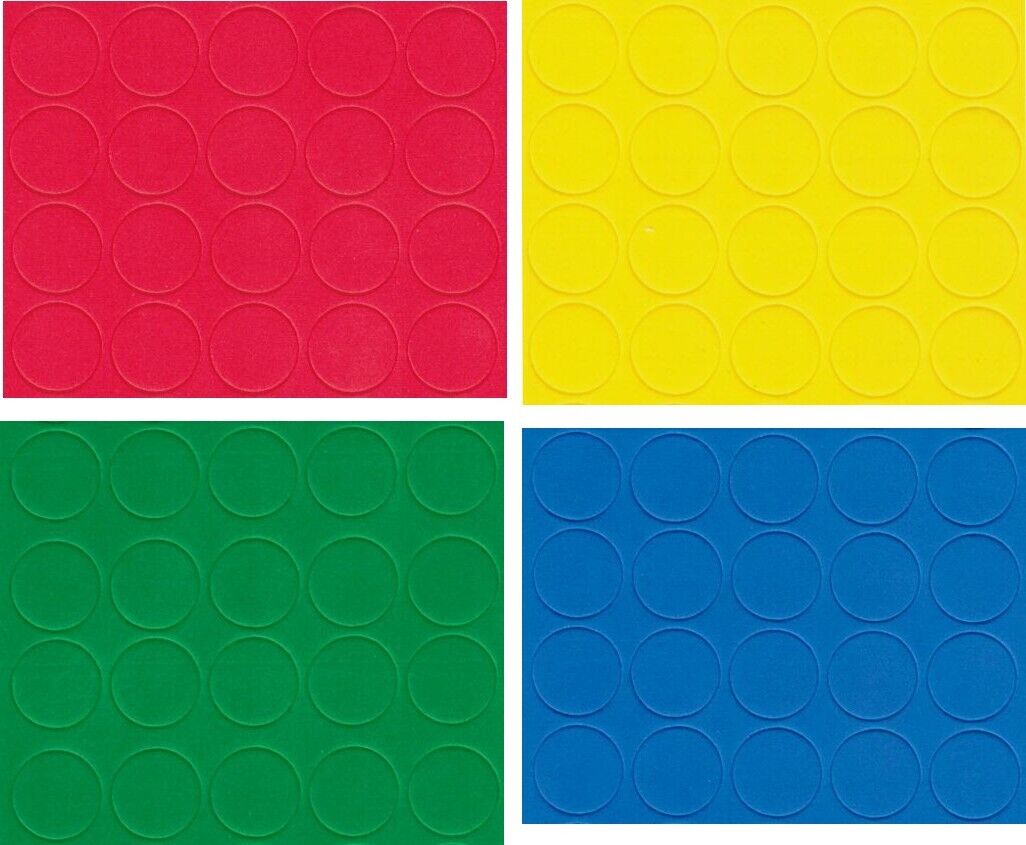 400-Pak COLOR Foam CD/DVD HUBS w/ Self-Adhesive Back (Red, Yellow, Green, Blue)