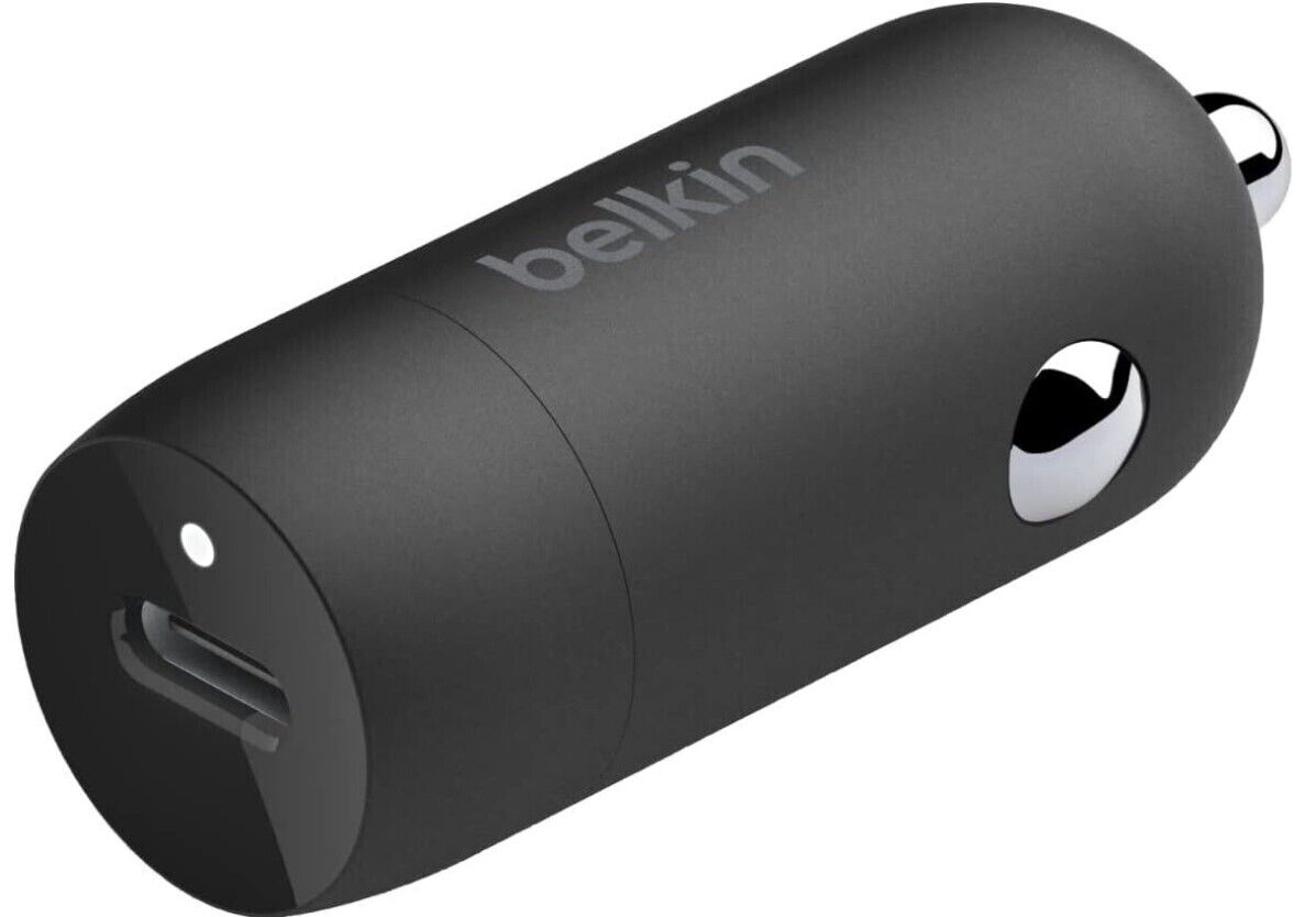 Belkin 18W USB-C Fast Car Charger Compact, for iPhone /Samsung