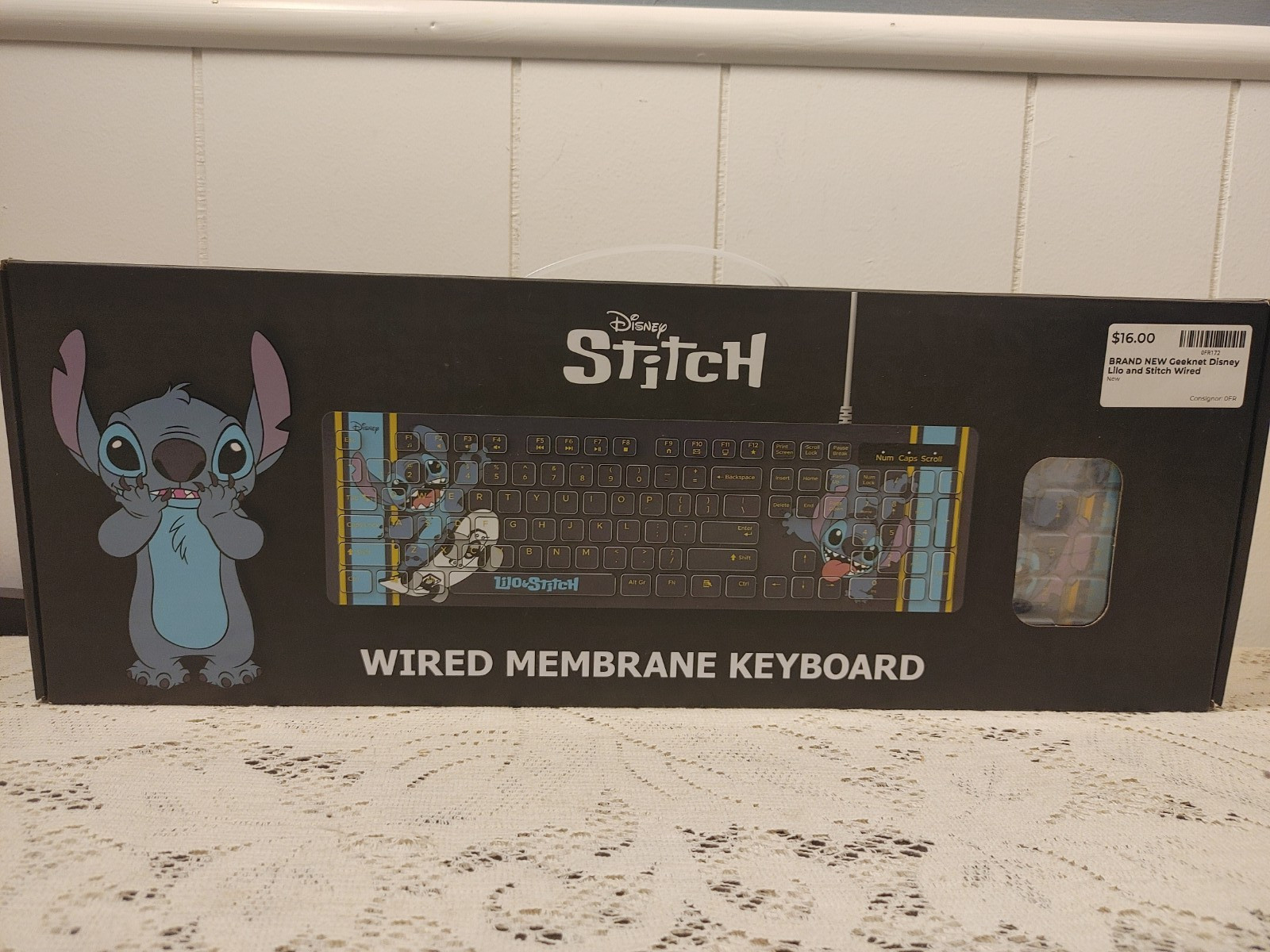 BRAND NEW Geeknet Disney Lilo and Stitch Wired Membrane Keyboard 104 Keys