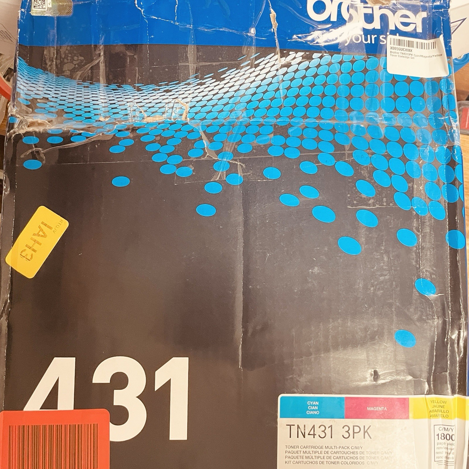 Brother TN-431 3PK 3Pcs Toner Cartridge Cyan, Magenta, Yellow SEALED Foil