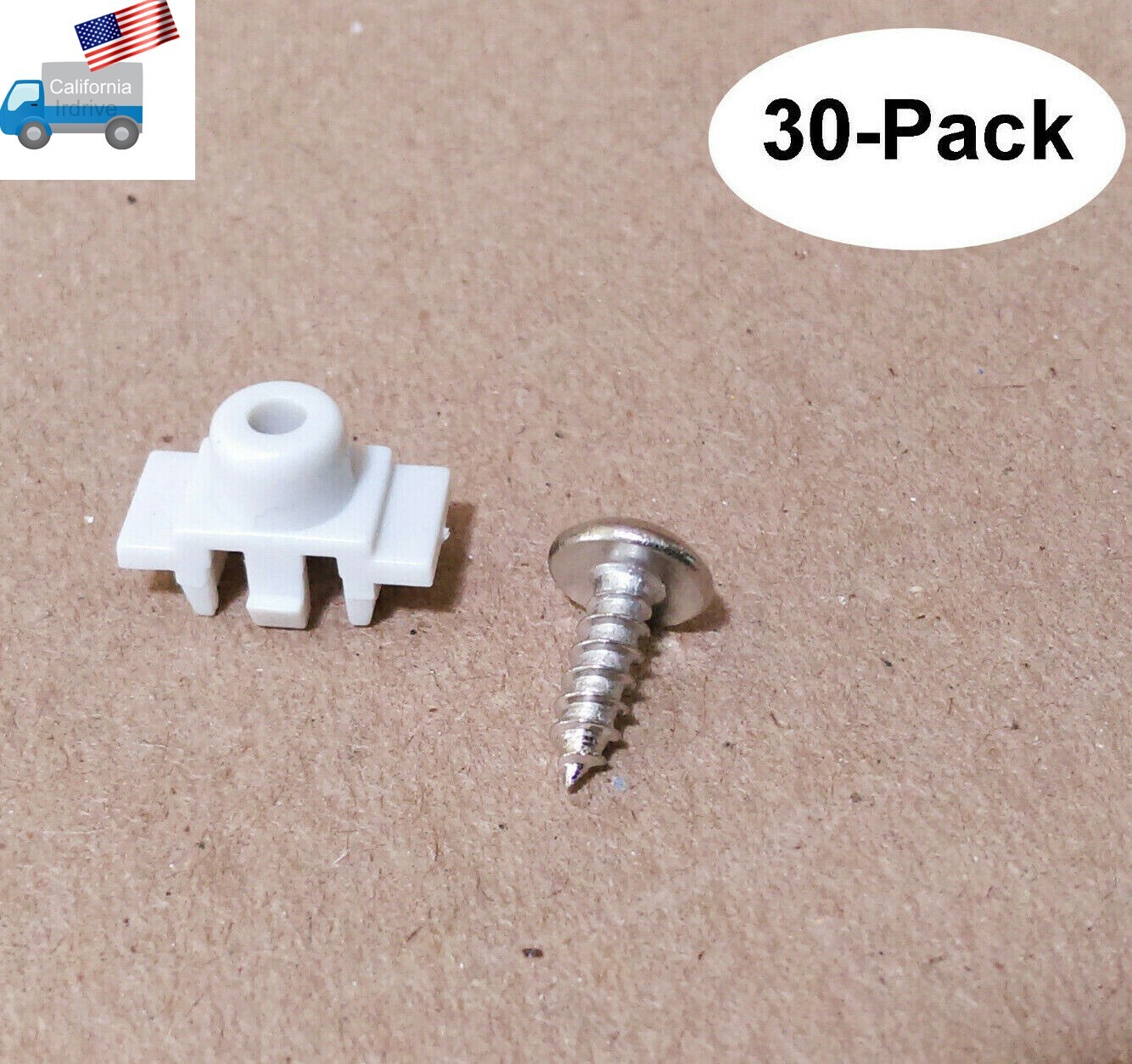 NEW 30-Pack: Snap-In Clip Plastic Standoff/Screw for PC ATX Motherboard Mounting