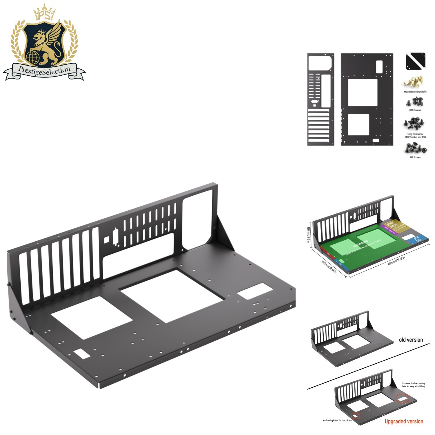 High-Quality ATX Open Frame PC Case - Air Cooling & Versatile Compatibility
