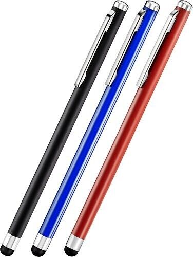 Stainless-Steel Universal Insignia Pen - Styluses - Black/Red/Blue (3-Count)