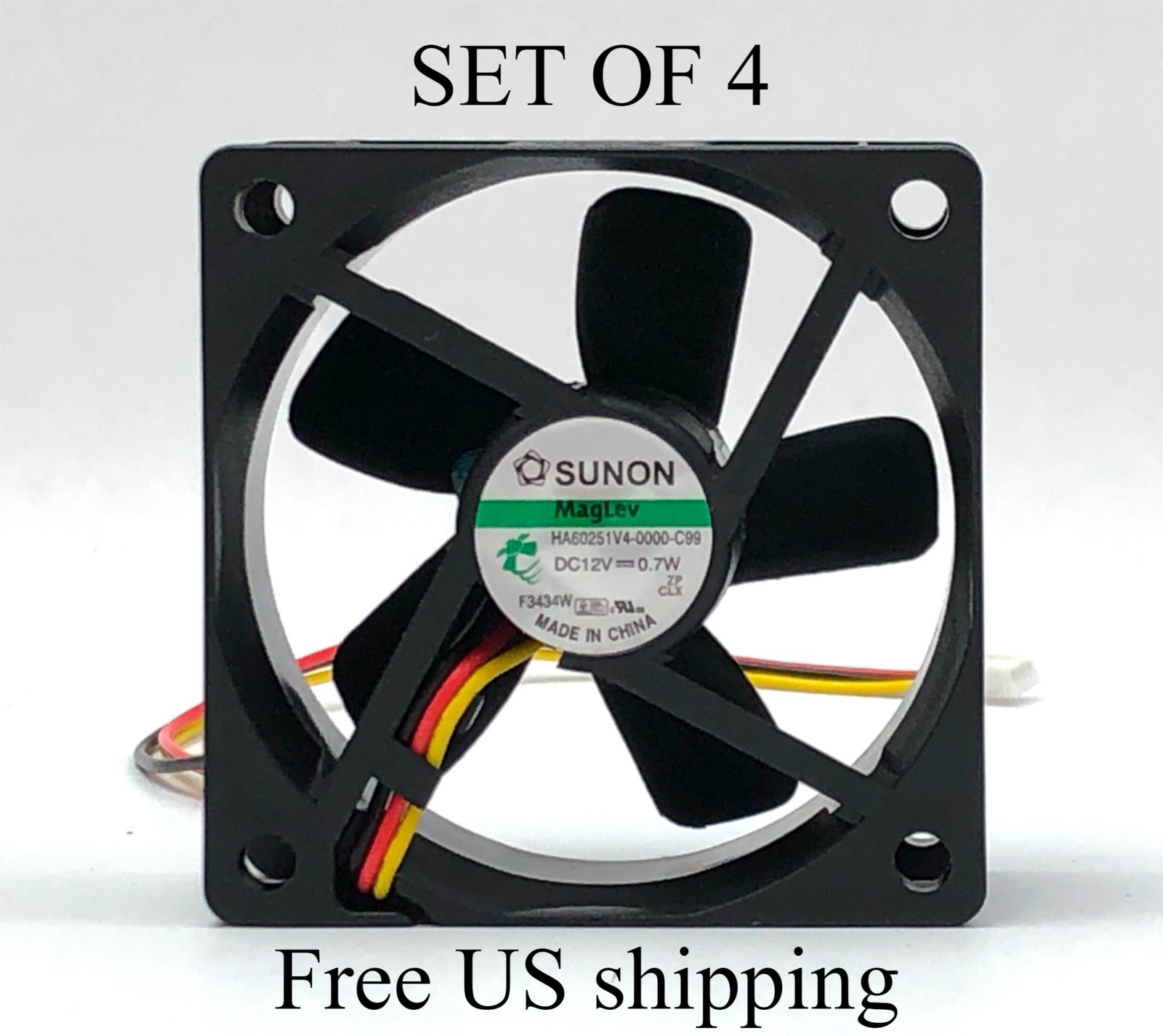 Sunon Cooling Fan MagLev 12 V HA60251V4 Set of 4