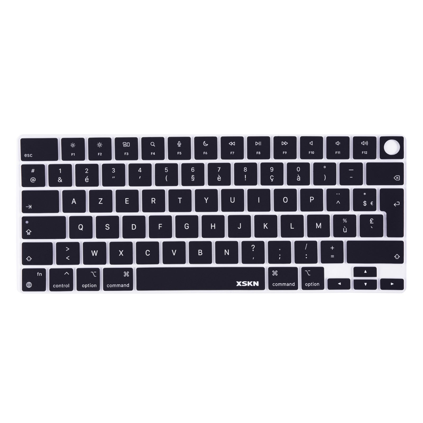 XSKN EU French (AZERTY) Silicone Keyboard Cover for 2022+ Macbook Air 13.6/15.3