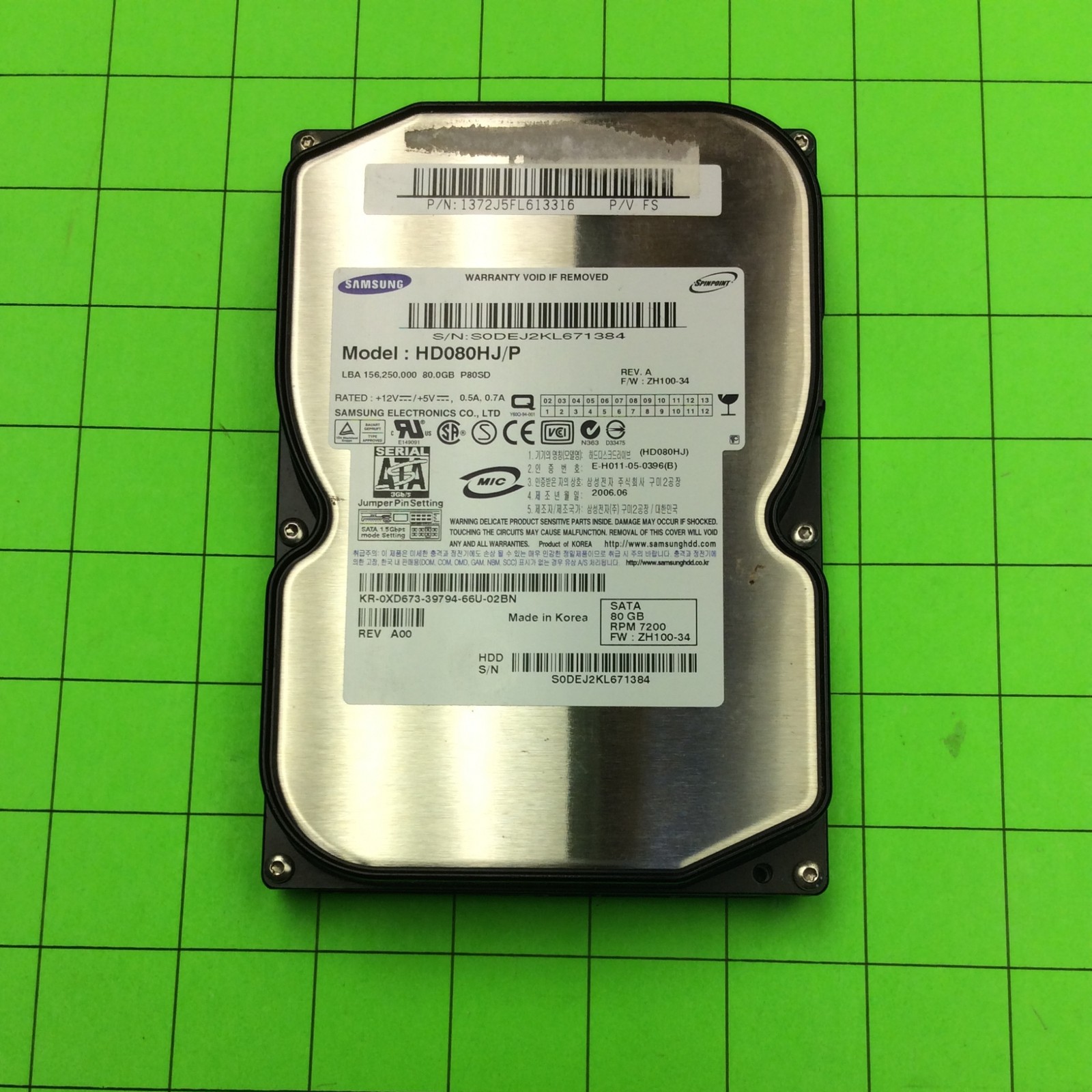 Desktop Computer Samsung HD080HJ/P 80GB SATA Hard Disk Drive