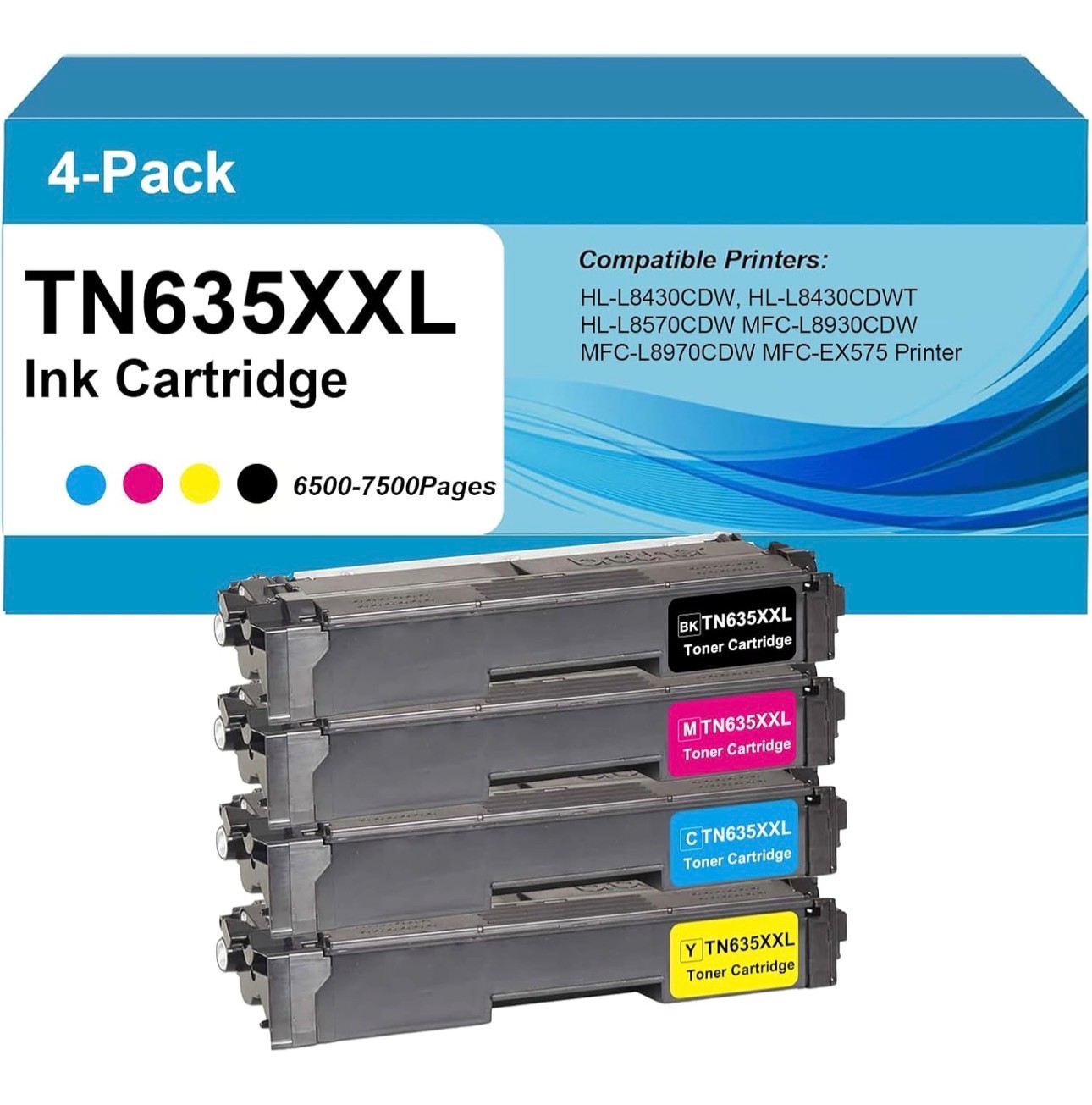 TN635XXL Super High Yield Toner Cartridge HL-L8430CDW, HL-L8430CDWT, HL-L8570CDW