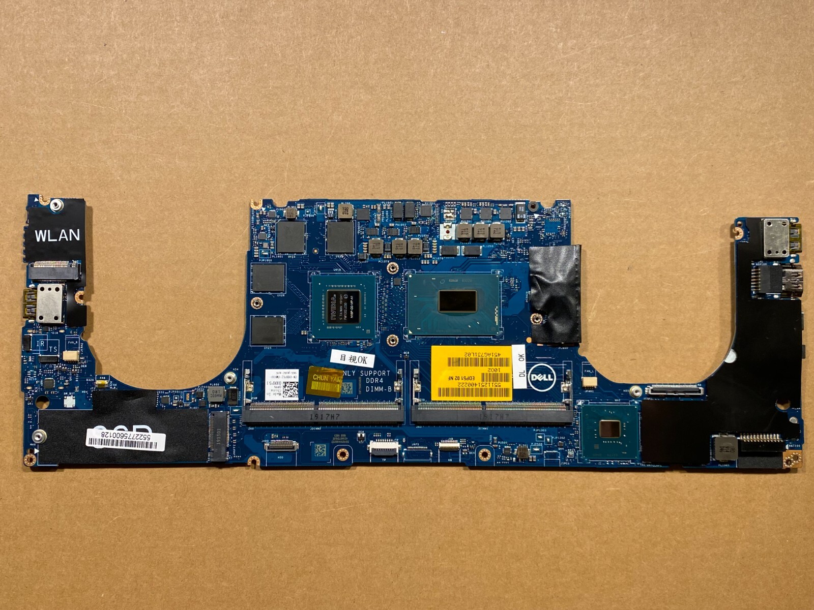 NEW Dell XPS 15 7590 Motherboard Intel i5-9300H nVidia GTX1650 XRP5J LA-H331P