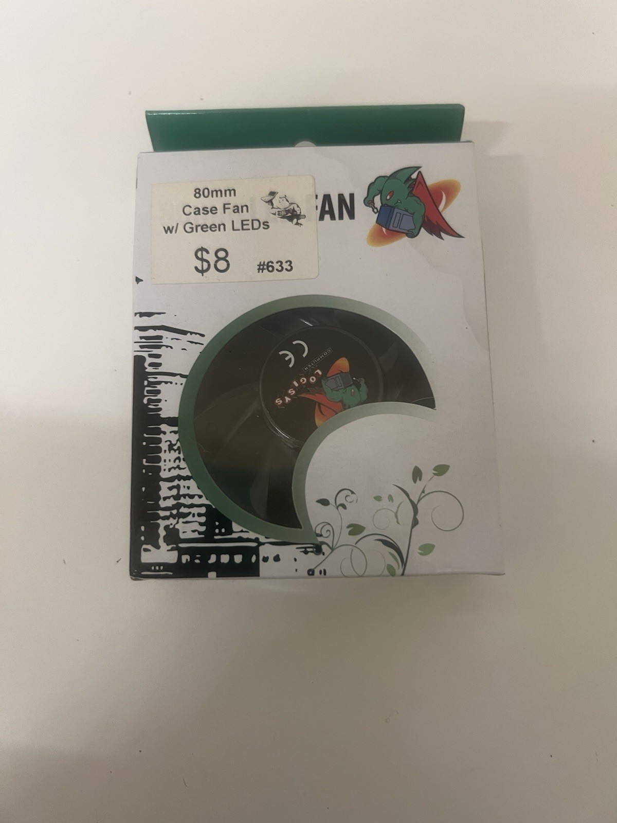 80mm Case Fan With Green Led Logisys Computers