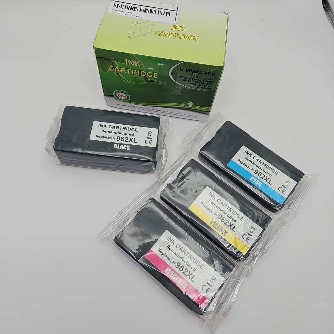962 XL Black Standard C/M/Y Ink Cartridges 4 Pack in Box -Sealed Re-manufactured