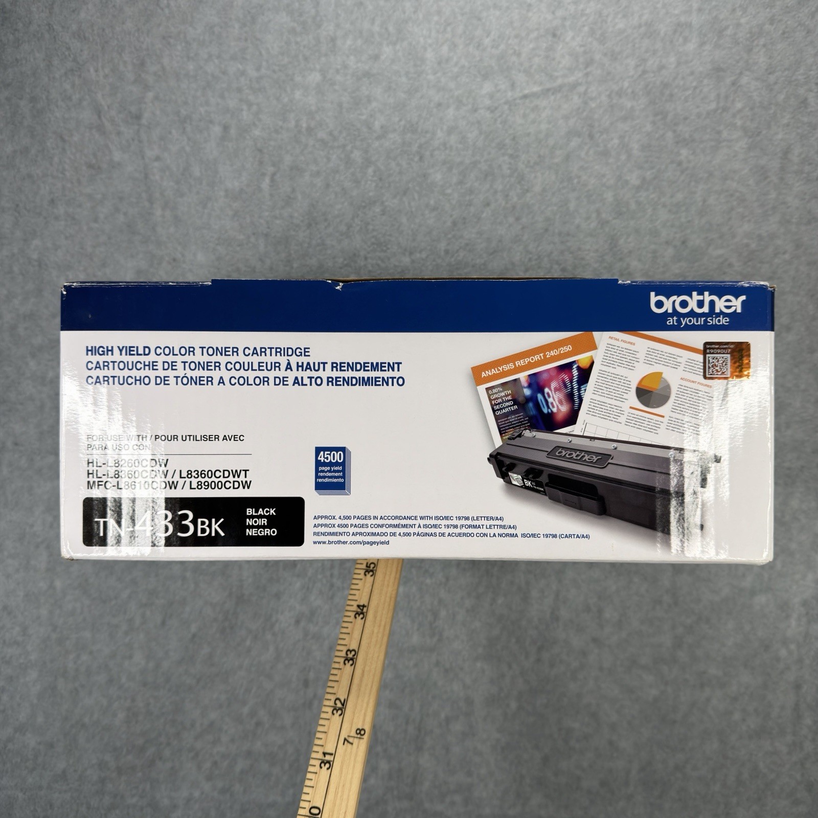 Genuine Brother TN-436BK  Black Super High Yield Toner Cartridge New NWT