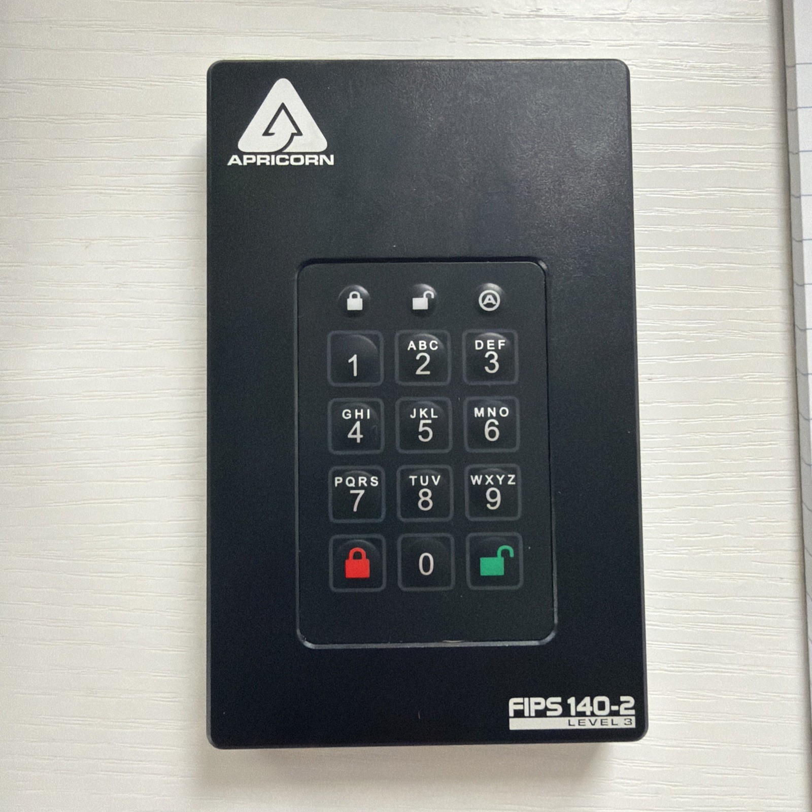Apricorn Aegis Fortress L3 Drive 2TB FIPS 140-2 secure HDD Encrypted Hard Drive