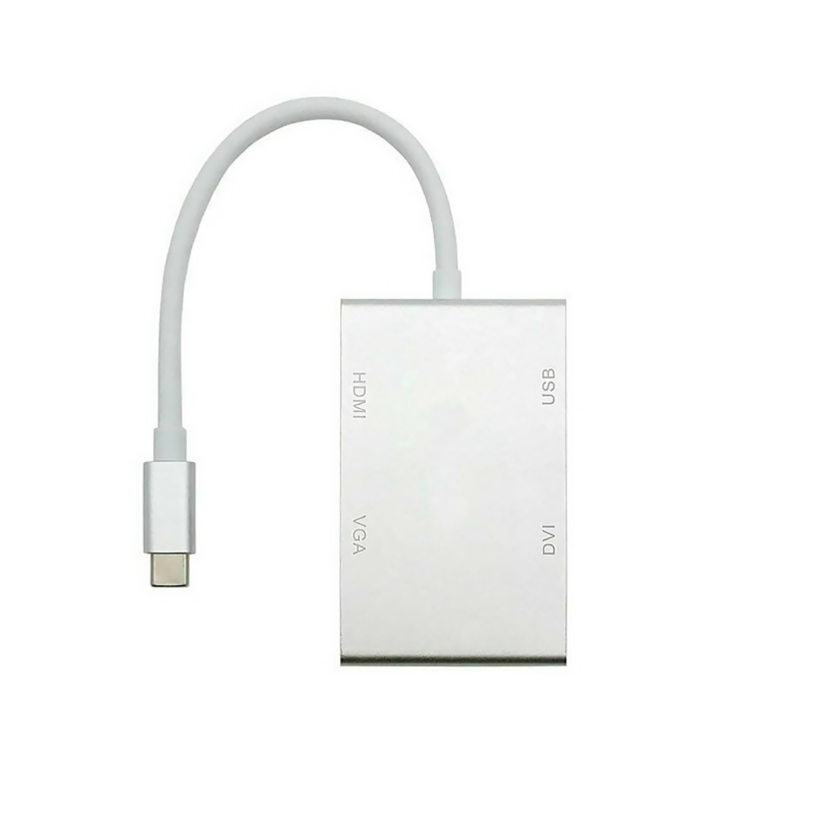 4 in 1 USB-C Type-C to 4K HDMI VGA DVI Converter USB 3.0 Hub Adapter For Mac F