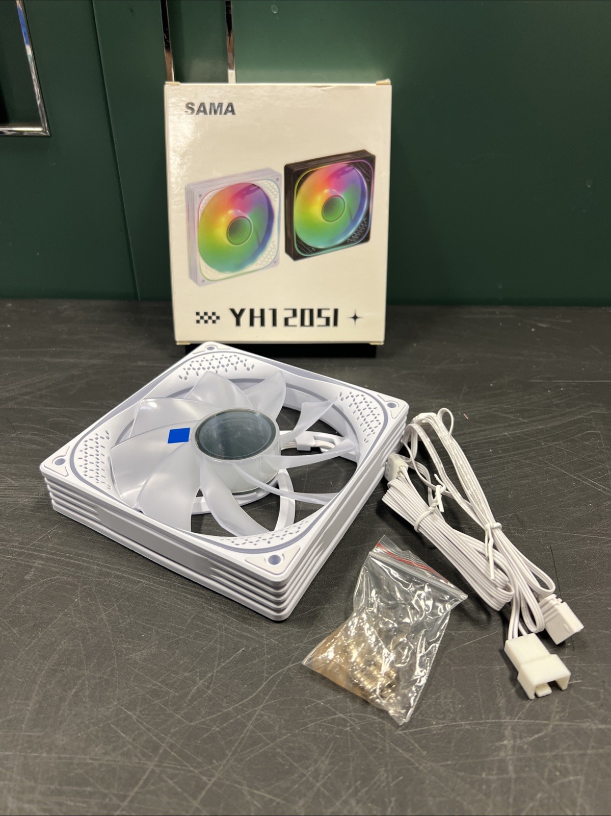 SAMA YH1205I 120mm High Efficiency Quiet Reverse Case Fan RGB White