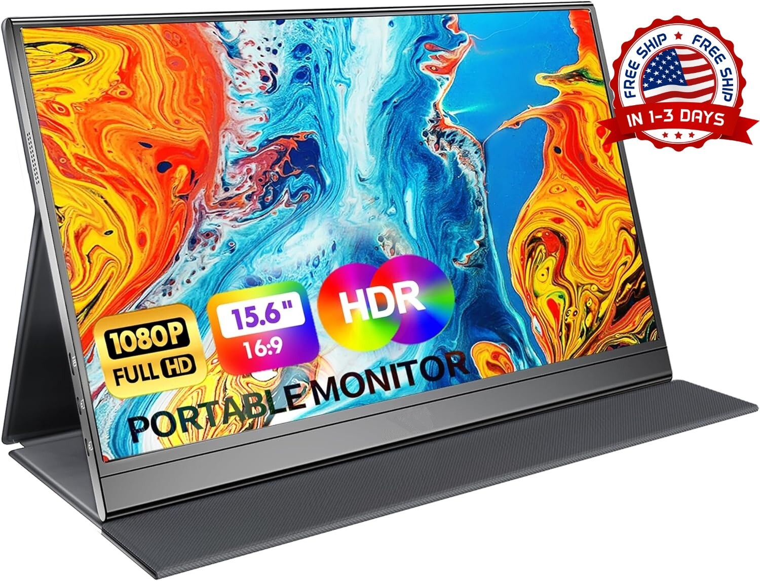 Monitor Portátil De 15,6 Pulgadas FHD 1080P USB C HDMI Para Juegos Ultradelgado