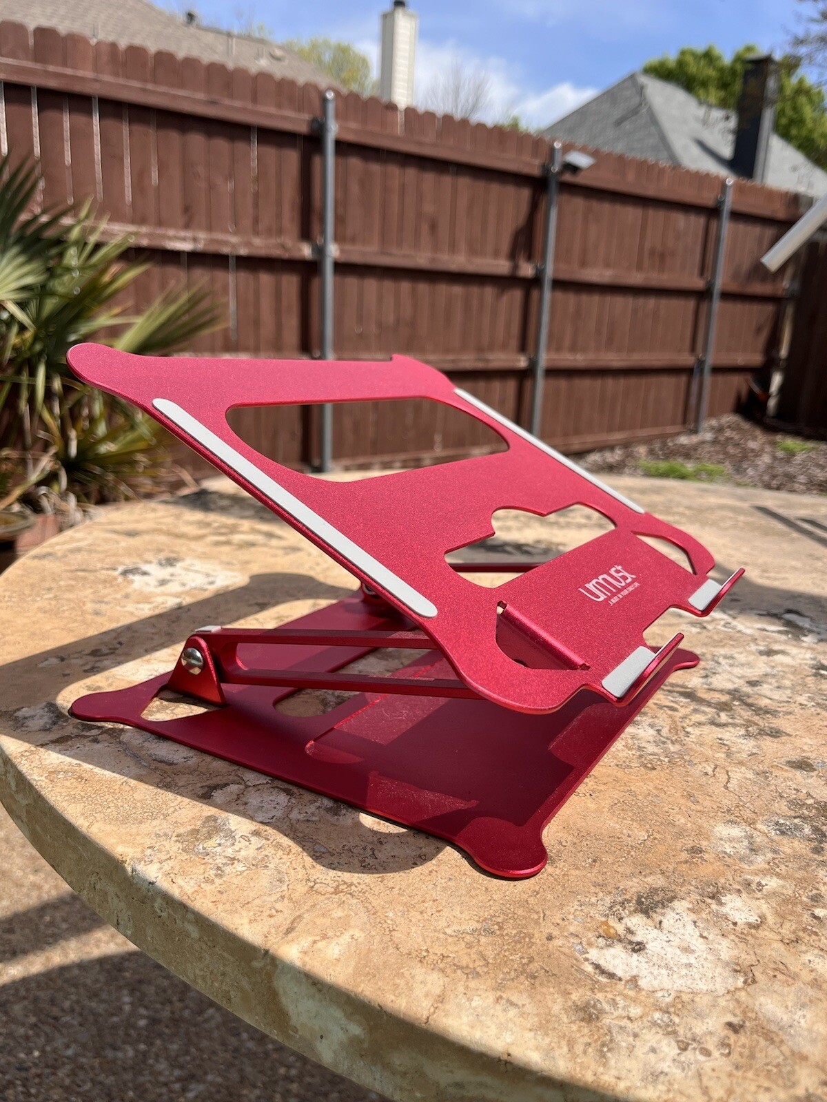 URMUST Ergonomic Adjustable Laptop Stand - Aluminum 11-17 in Dark Pink