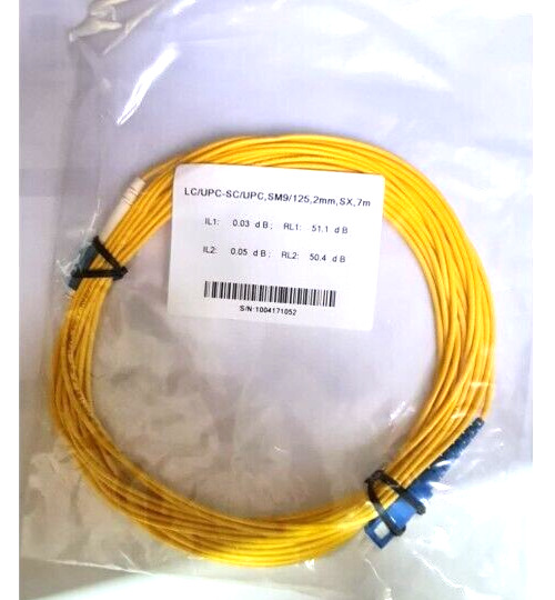 10Pcs.LC/UPC-SC/UPC SM9/125 2MM SX 7M fiberpatch cord By Dhl Express.