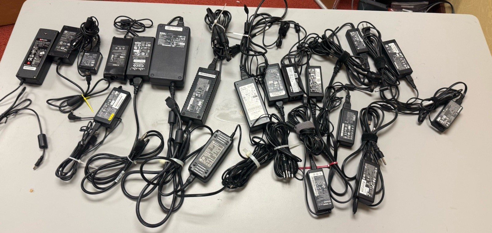 Lot of Laptop AC Power Adapters Chargers Bundle - Dell, HP, Cisco, Lenovo & More
