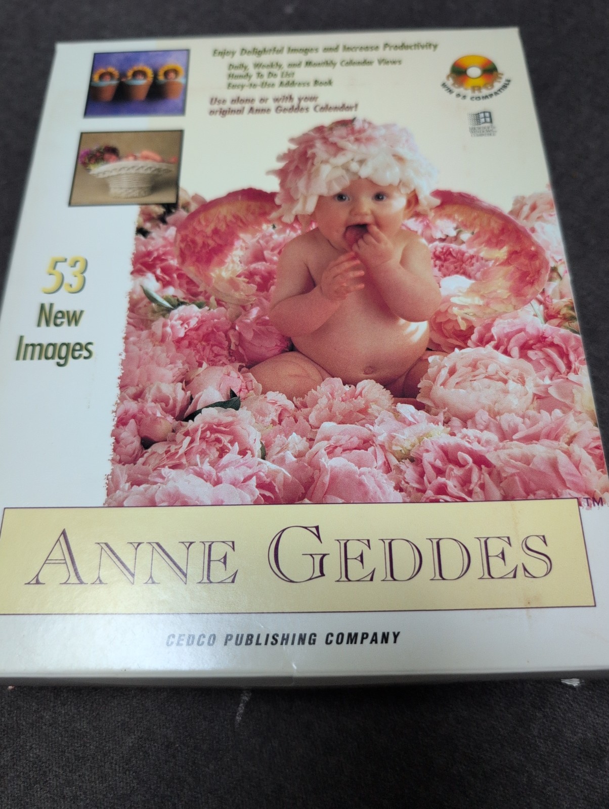 Anne Geddes Images and Productivity CD-Rom Windows 1998 Calendar Address Book