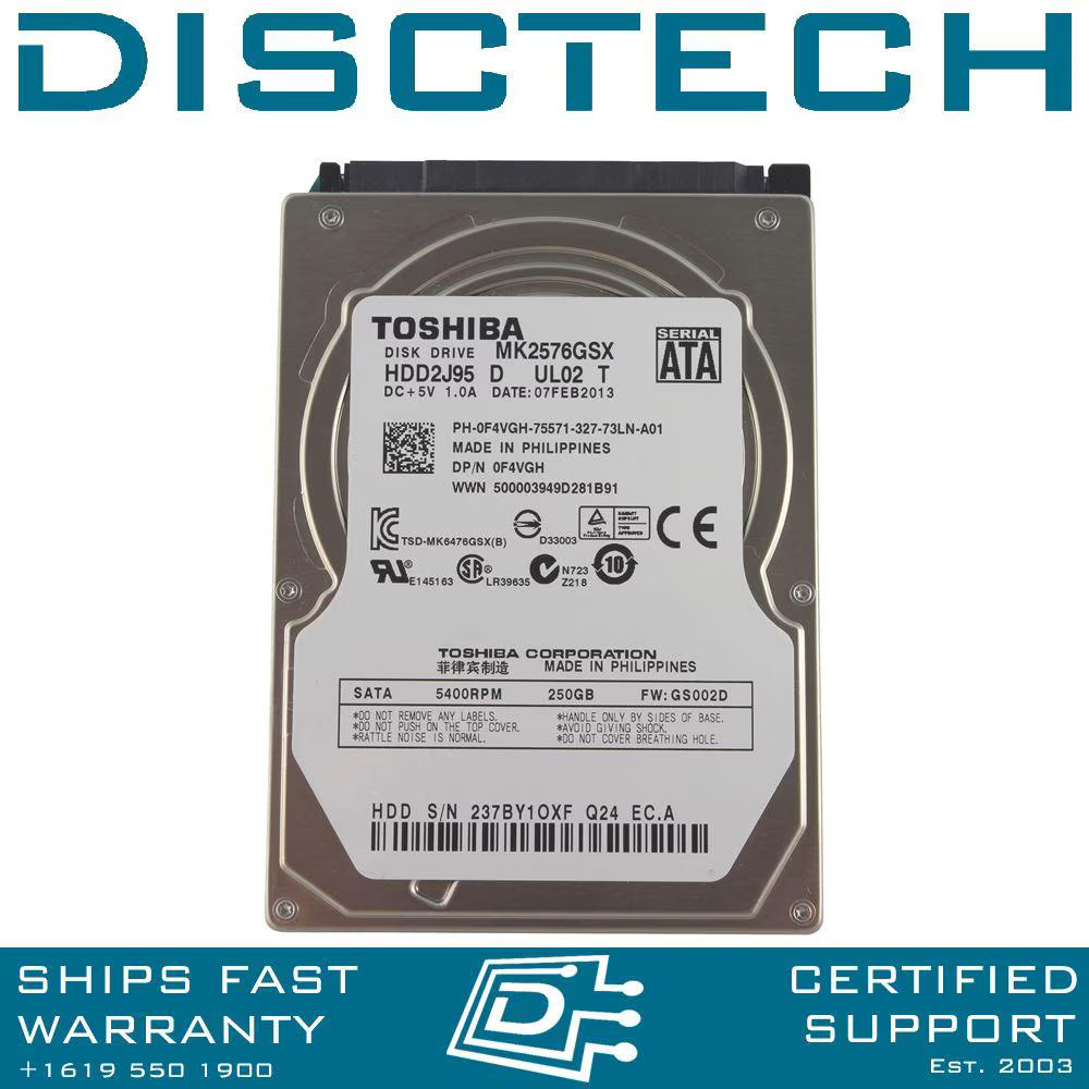 Toshiba MK3276GSX 320GB 5.4K RPM SATA Hard Drive