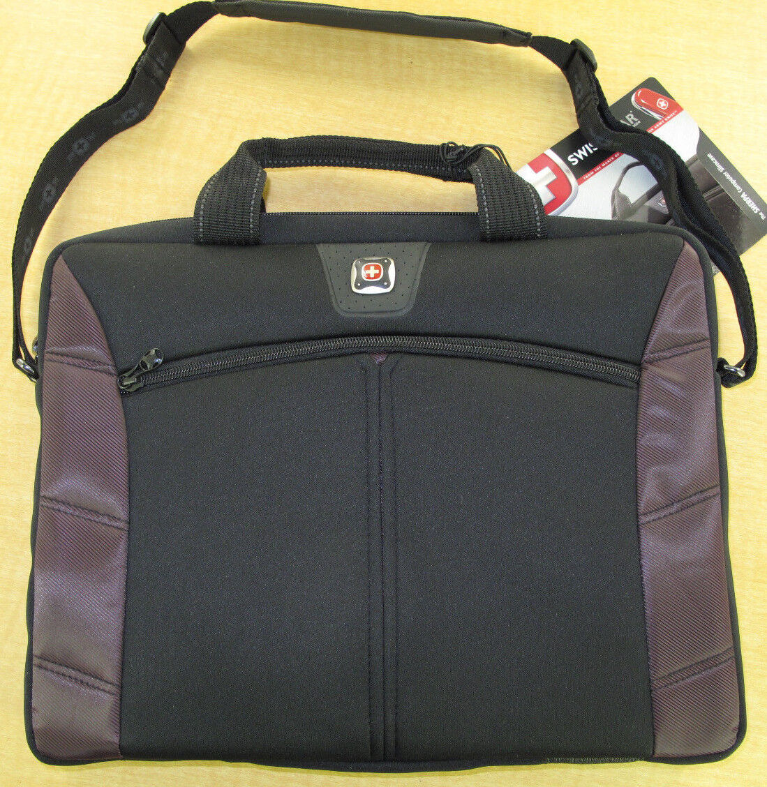 New Swiss Gear By Wenger 'Sherpa' Computer Slimcase - Black/Plum