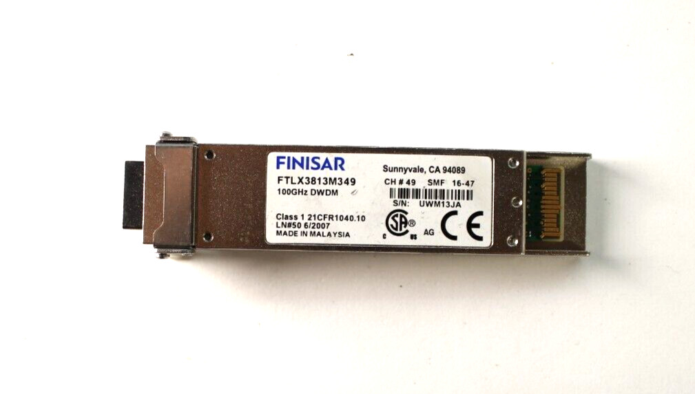 Finisar FTLX3813M349 100GHz DWDM Class 1 21CFR 1040.10 QSFP Optical Transceiver
