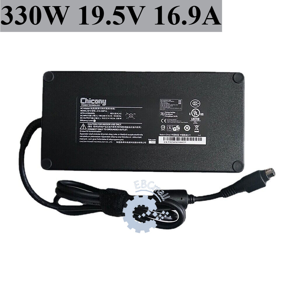 Original Chicony 330W 19.5V AC Adapter for MSI GT80 2QE-253US Titan SLI Charger