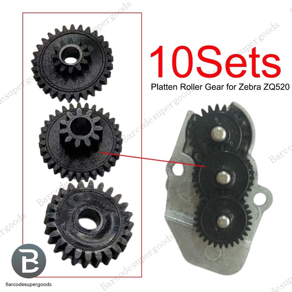 10 Sets of Platten Roller Gear Replacement for Zebra ZQ520,Brand New Lots
