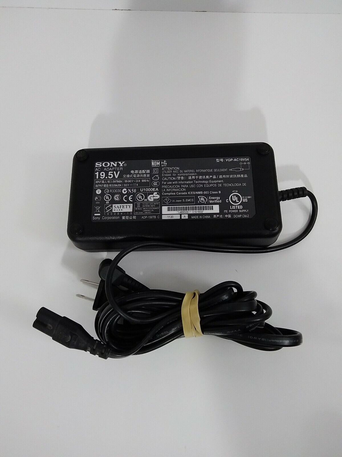 Original OEM Sony 150W AC Adapter for Sony VAIO PCG21511L,VGP-AC19V54 Laptop