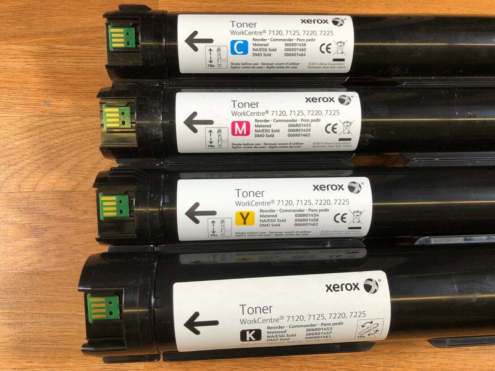 Xerox WorkCentre 7120 7125 7220 7225 7220i  CMYK Toner Set 006R01457 58 59 60