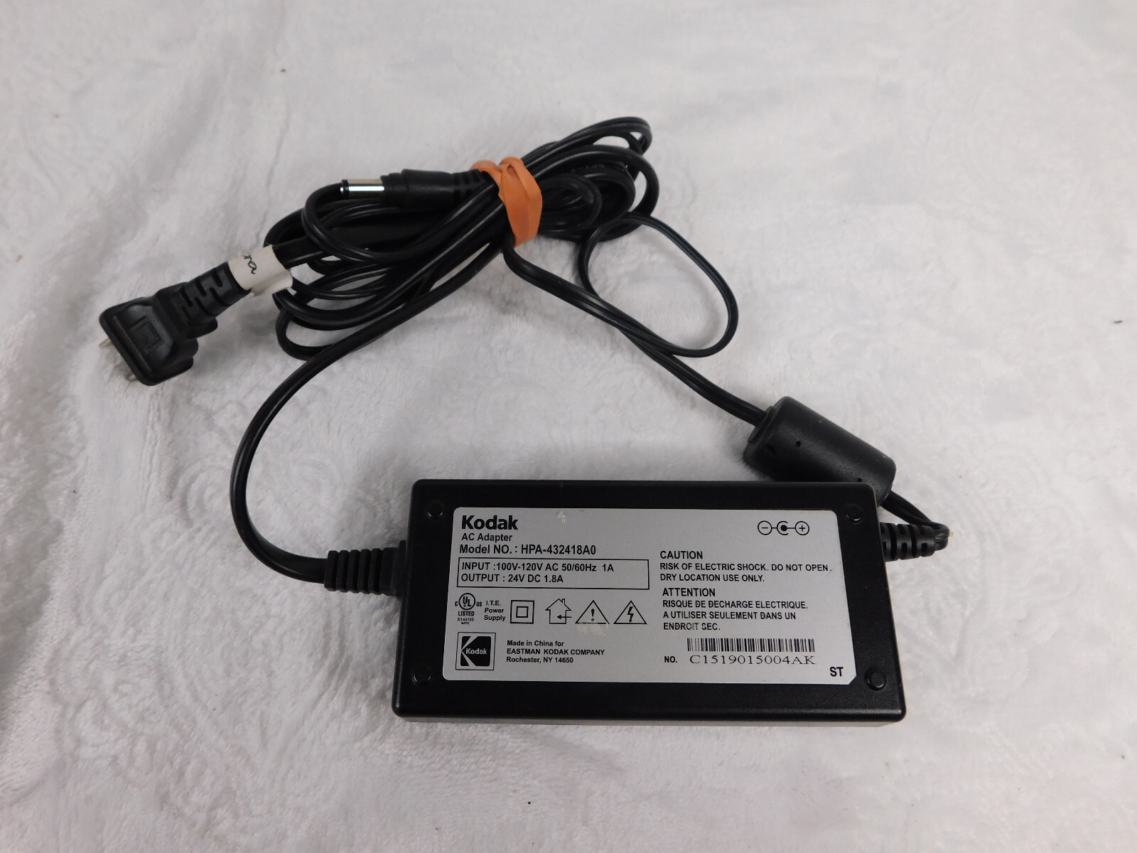 KODAK EASYSHARE PRINTER DOCK SERIES 3 AC POWER ADAPTER MODEL HPA-432418A0 OEM