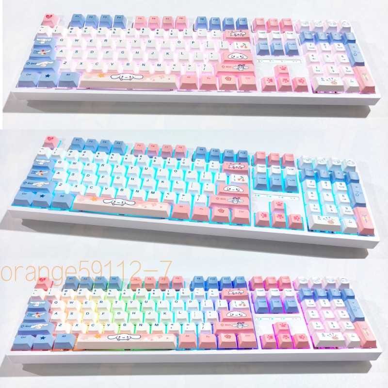 Cinnamoroll Bluetooth Mechanical Keyboard 108 Key RGB Cute Keyboard for Girls
