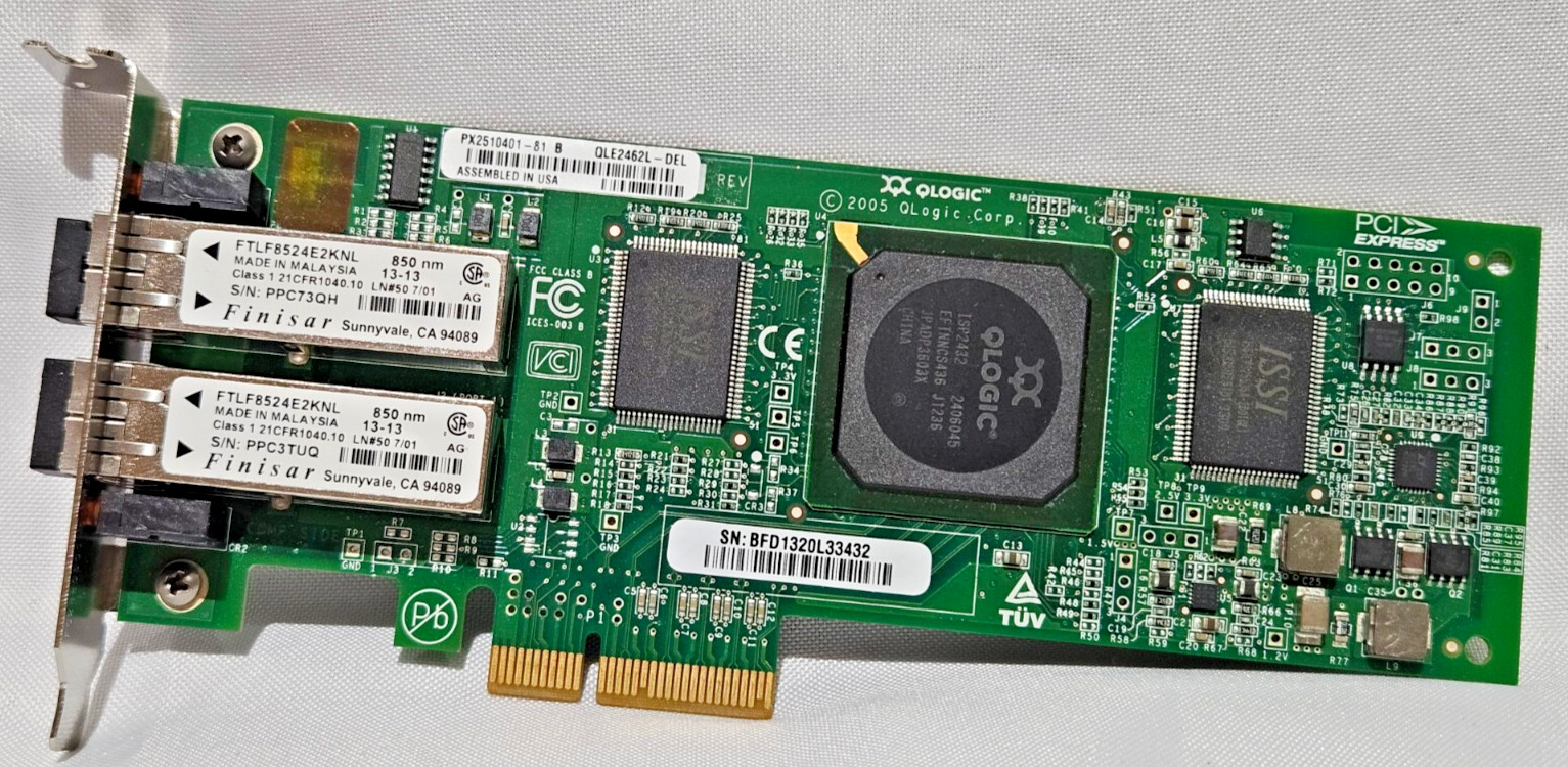 P23M2 Dell, Inc QLogic QLA2462 4GB Fibre Dual Port HBA