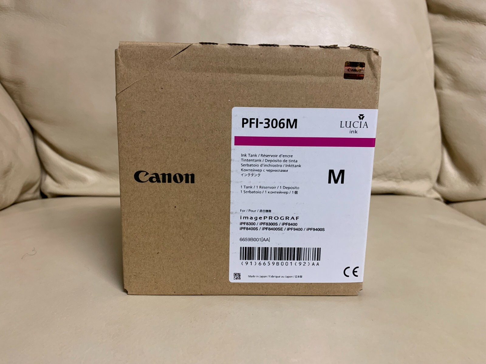 New Genuine CANON PFI-306M Magenta Ink for iPF8300/8400/9400-Factory Sealed Box