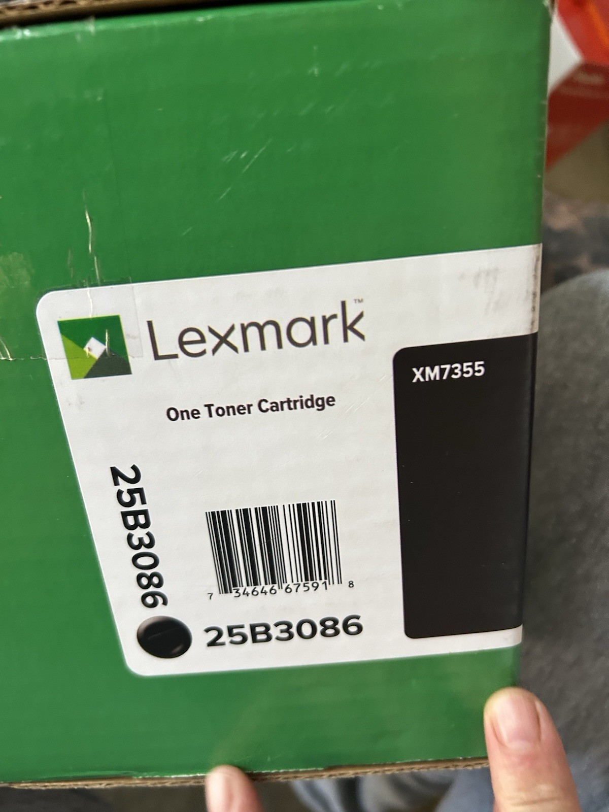 Lexmark 25B3086 Genuine OEM Black Toner Cartridge XM7355 XM7365 45K New Sealed