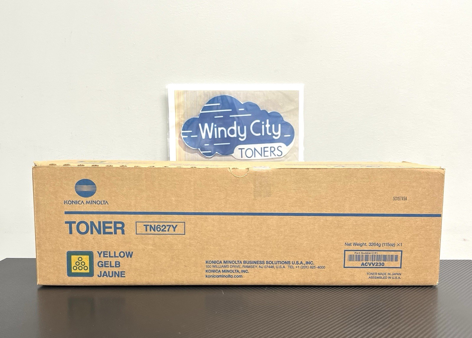 Konica TN627Y ACVV230 Yellow OEM Toner for Konica Minolta C12000 C14000 NEW