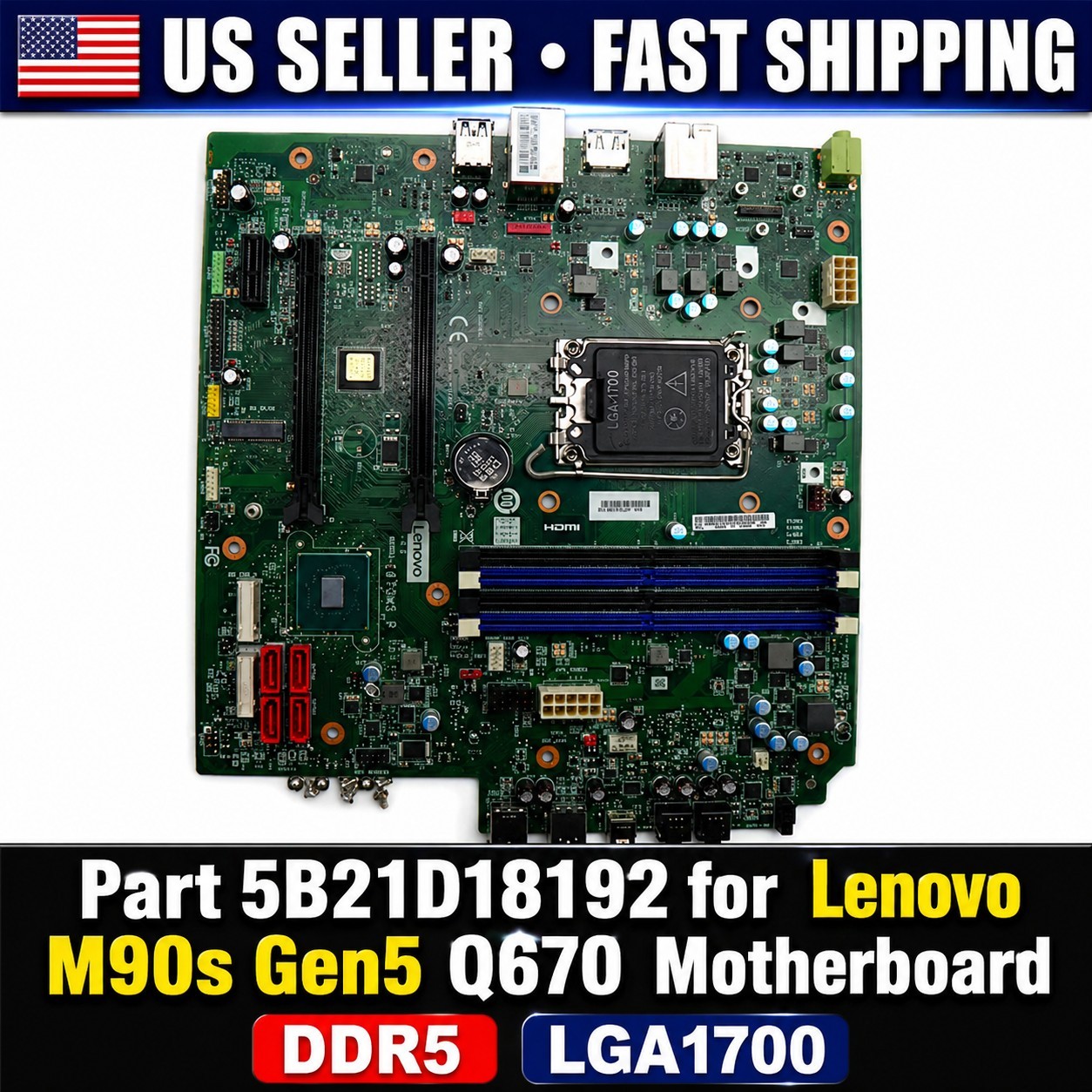 Part 5B21D18192 For Lenovo ThinkCentre M90s Gen5 Q670 Motherboard  LGA1700 DDR5