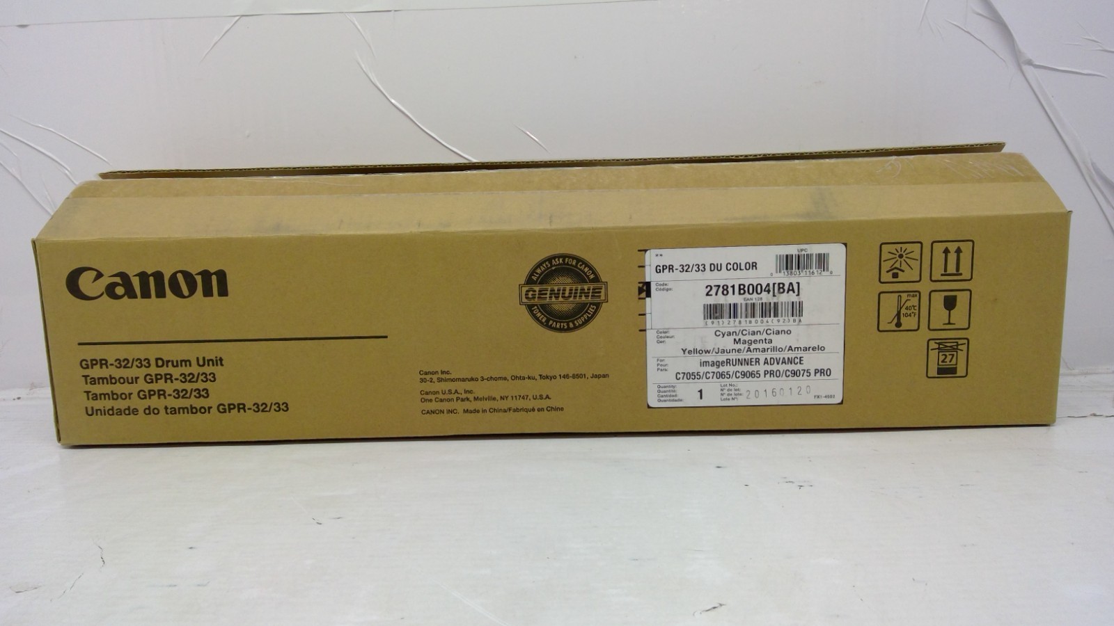 Genuine Canon *OPEN BOX* GPR 32/33 Color Drum Cyan/Yellow/Magenta 2781B004BA