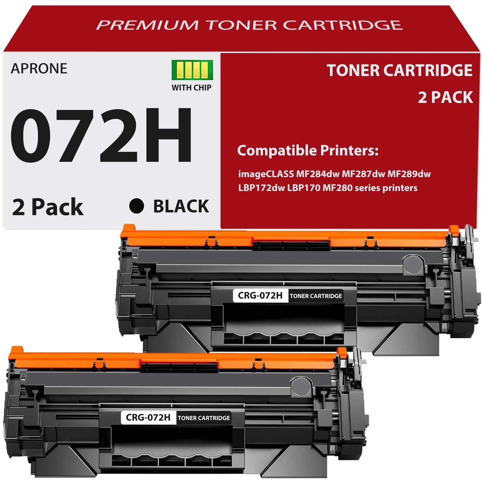 APRONE 072H Black Toner Cartridge High Capacity Compatible for Canon 072H