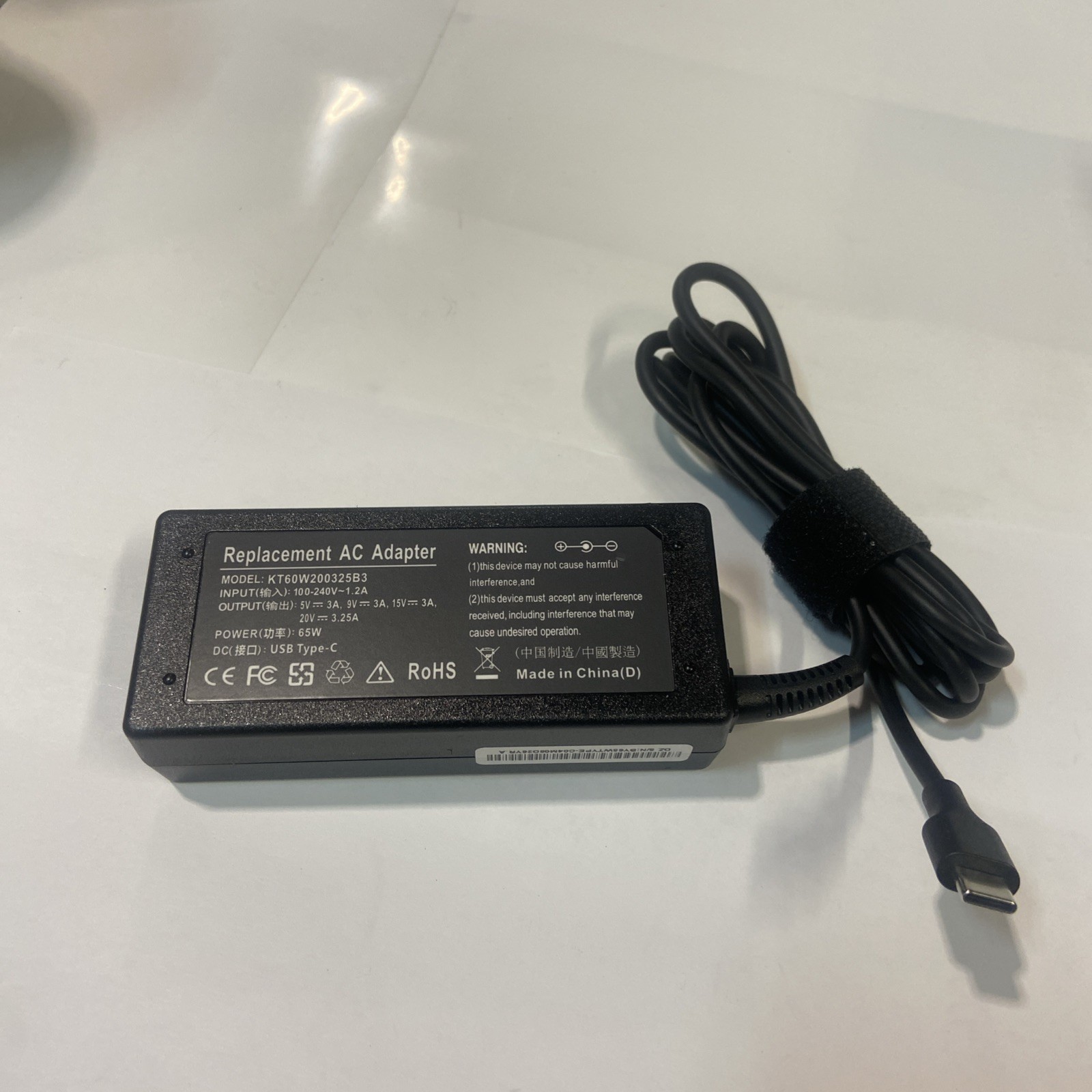 replacement ac adapter Output 5V Power 65W Type C New For Laptop (1075)