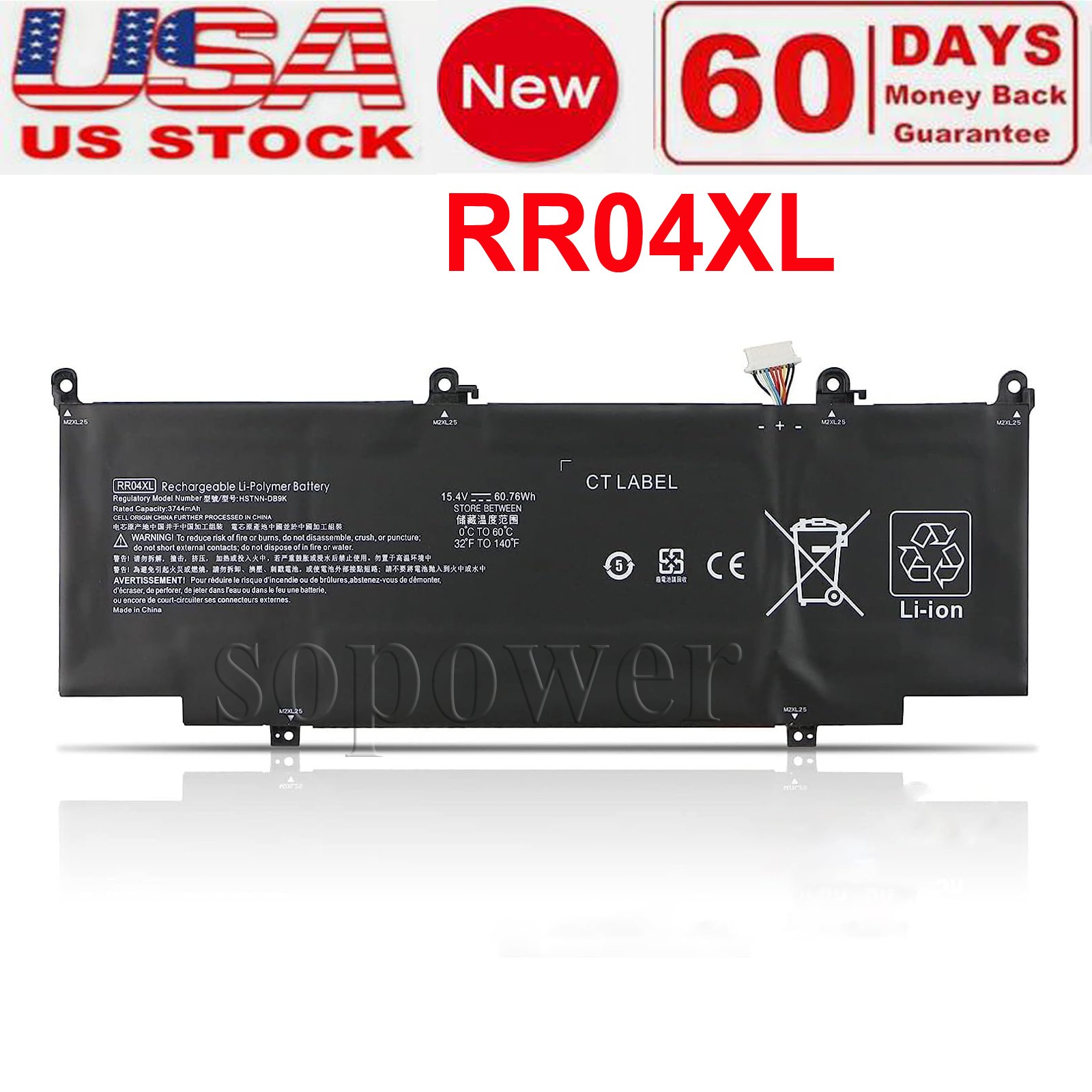 New RR04XL RR04060XL Battery For HP Spectre X360 13-AW 13-AW000 13t-AW 13t-AW000