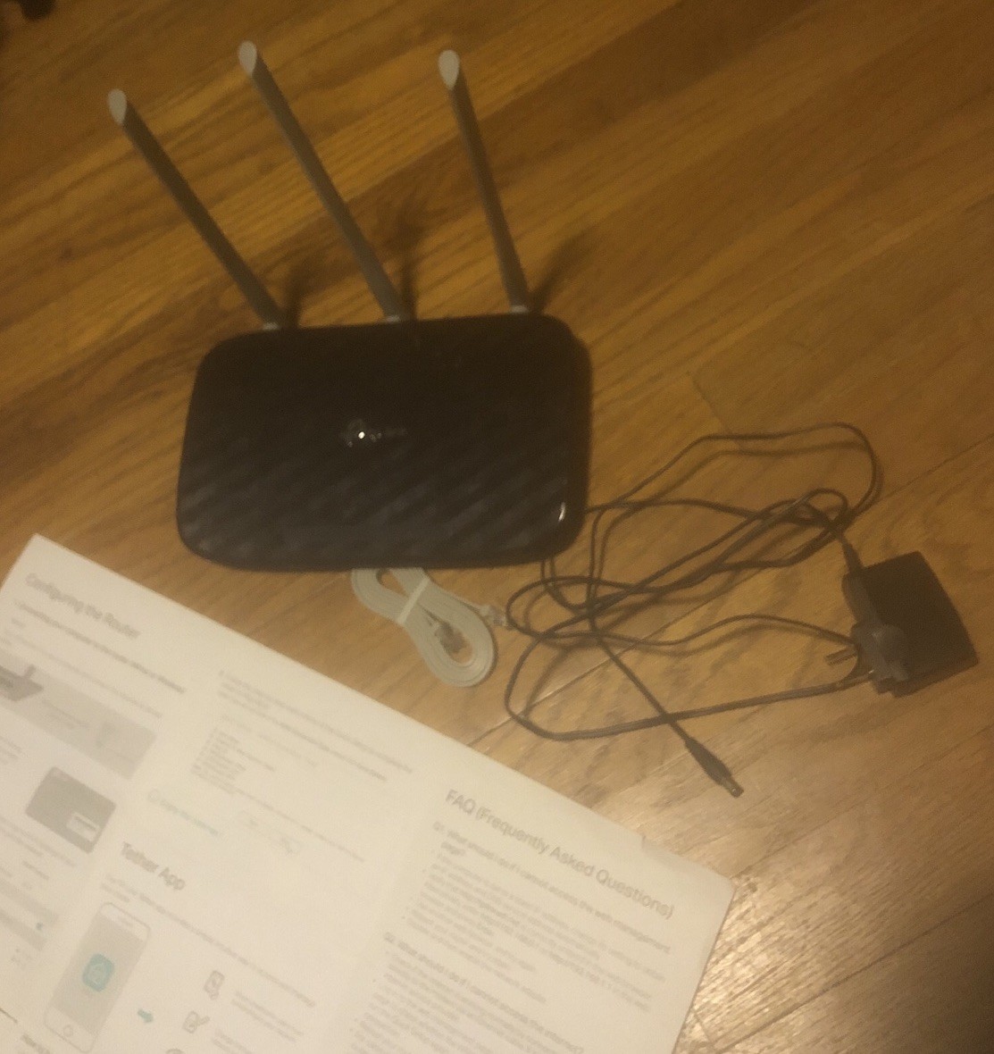 TP Link AC750 Wireless Dual Band 4 Port 3 Antenna Router Bundle Model Archer C20