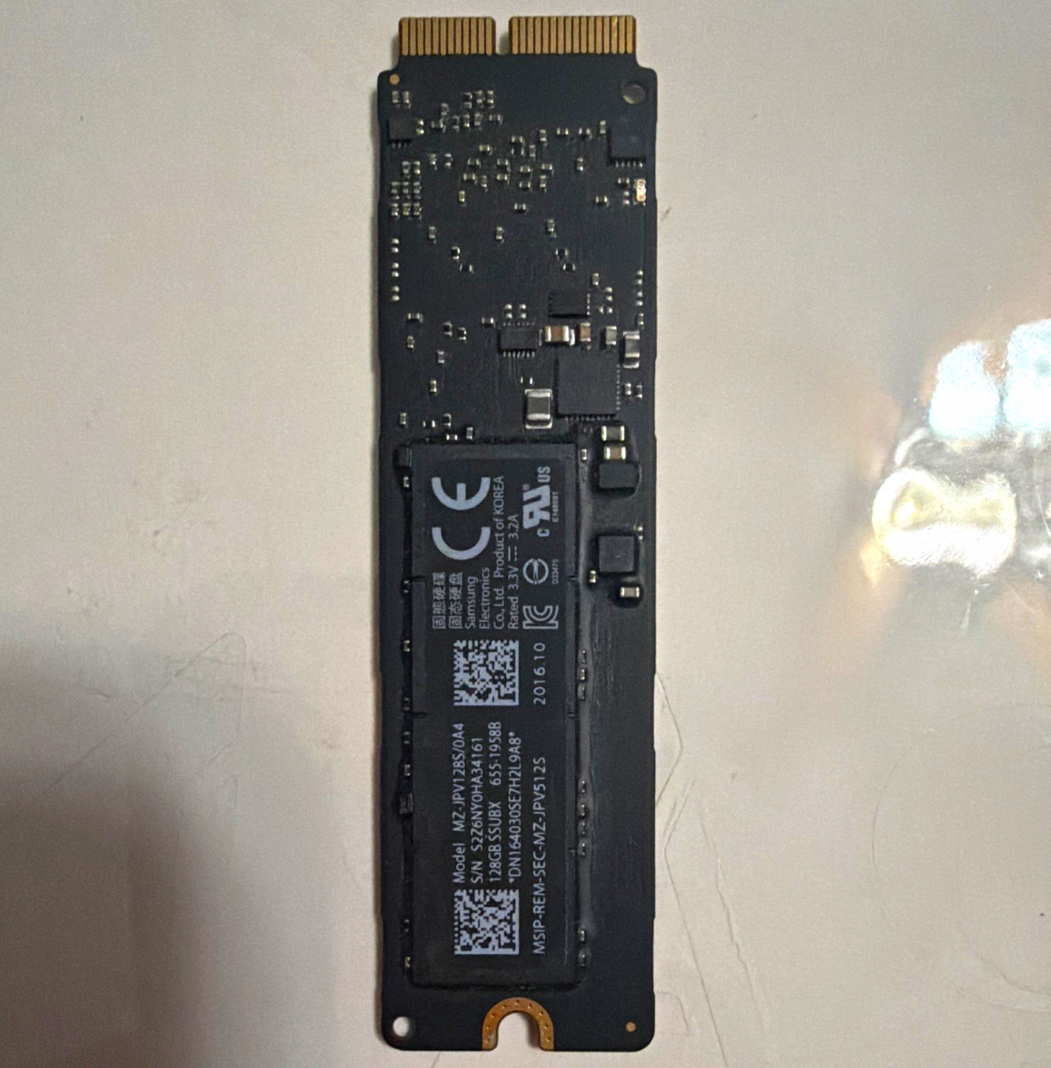 Apple Samsung 128GB SSD MZ-JPV128S/0A4 – Used – Untested