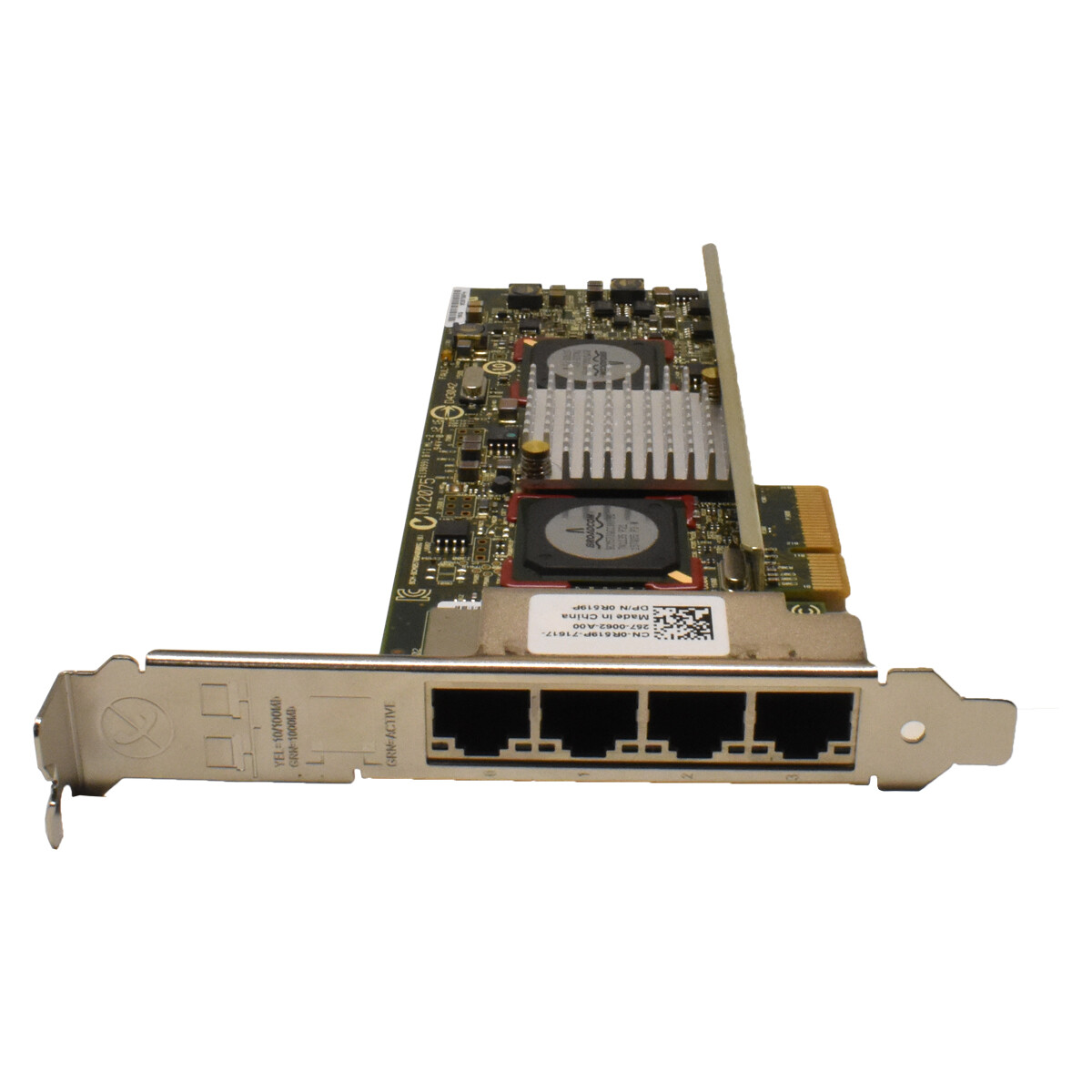 Dell 0R519P BroadCom NetXtreme II 4-Port Gigabit Ethernet PCIe x4 Network Card
