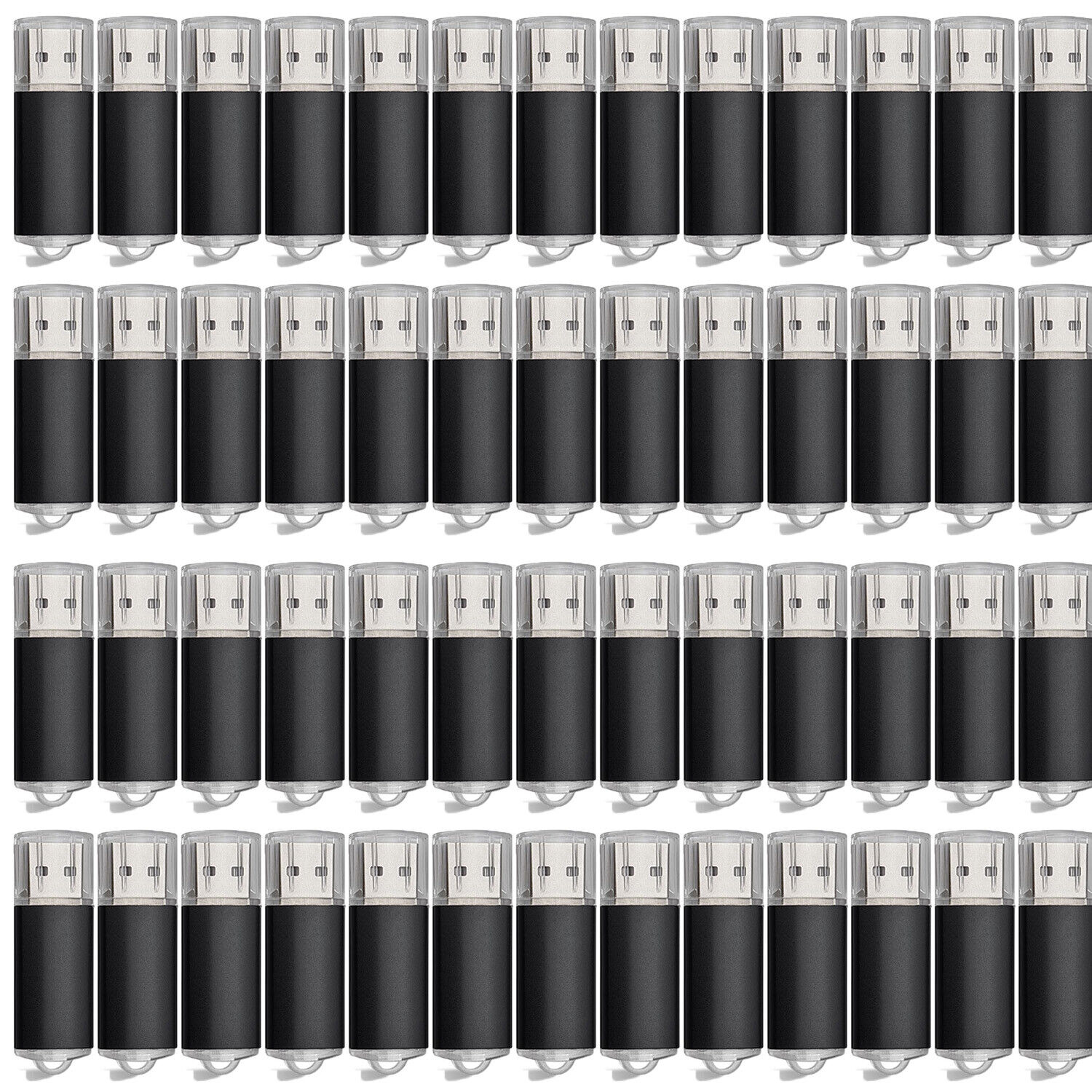 Kootion 50pcs 16GB USB 2.0 Metal Rectangle USB Flash Drive Memory Stick PenDrive