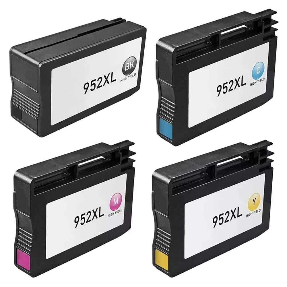 NEW 4PCS Replacement HP 952XL Combo Pack 4 Ink Cartridges - High Yield