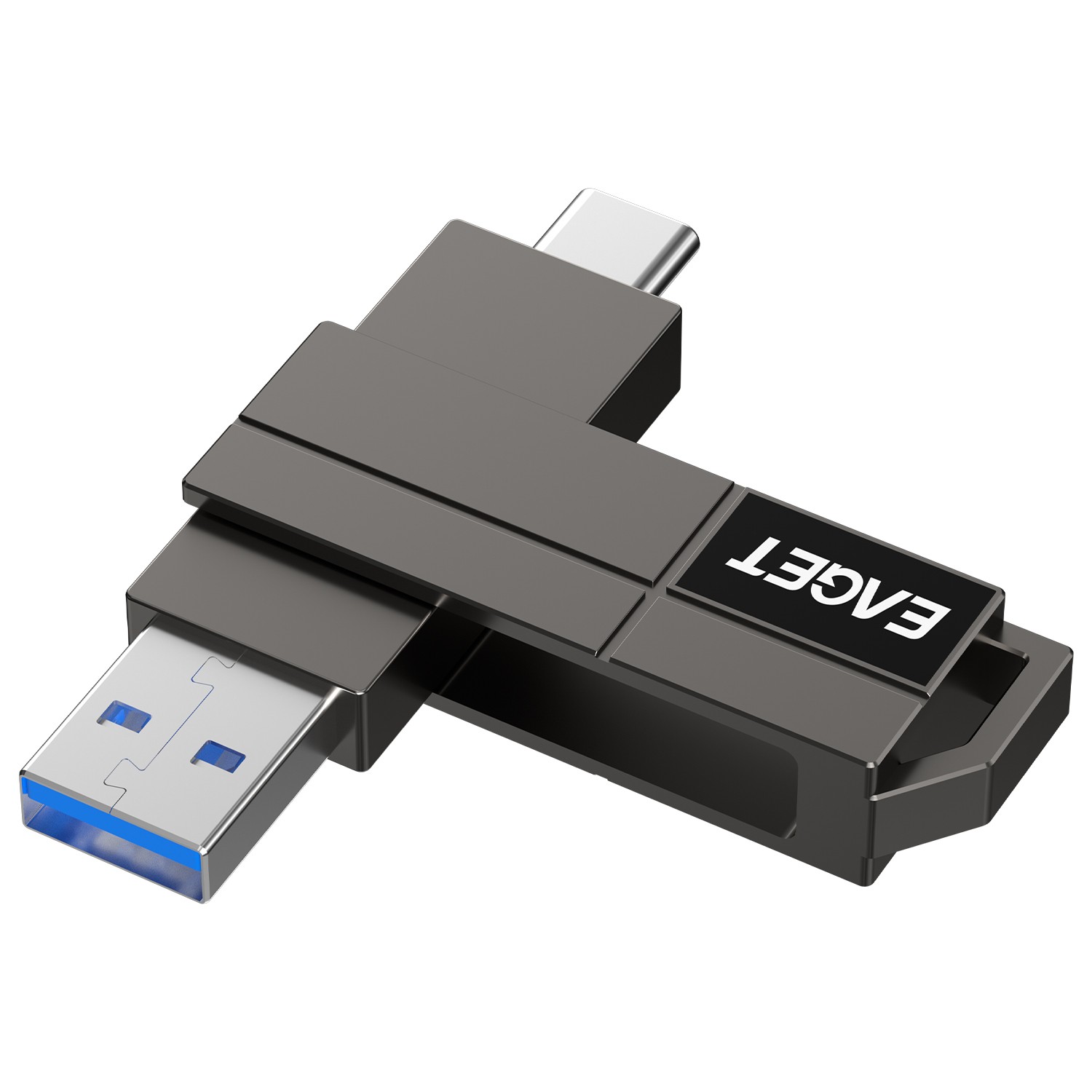 EAGET 128GB 2 in 1 USB-A Drive 64GB Type-C Flash Drive 32GB USB 3.2 Thumb Drive